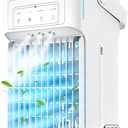 Portable Air Conditioners, 3 Speeds, 3 Mist Settings, 40oz XL Water Tank, 2~8h Timer & 7-color Ambient Lights, Air Conditioner Portable, Personal Small Mini Air Conditioner Air Cooler for Room Bedroom