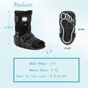 Medibot Advanced Walking Boot for Ankle Injuries & Fractures Adjustable Air Splint with Pump, Medium Black, Fits Shoe Size 6-10'', Men and Women