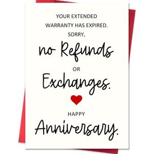 2 x IDU Funny Anniversary Card,Anniversary Card Gifts for Husband Wife Boyfriend Girlfriend Couples Partner,Wedding Anniversary Cards for Men Women Him Her
