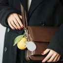 Case Cover Compatible with Baseus Bowie MC1 Pro, Ziseyoru Soft Silicone Protective Skin for Baseus Bowie MC1 Pro Earbuds with Accessories Bling Keychain for Women Girl (White)