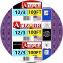 100 FEET 12/3 Type NM-B Copper. #12 AWG, 3 Conductors with Ground. Insulated Jacket Purple