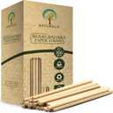 Naturalik 300/1000-Pack Extra Durable Brown Paper Straws Biodegradable- Premium Toxin Free Paper Straws Bulk- Drinking Straws for Juices, Restaurants and Party supplies, 7.7" (Brown, 300ct)