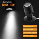 Taysing LED Spot Light Indoor Little Mini Spotlight Accent Lights for Display, Paintings, Pictures, Plants, Jewelry, Shelves, Cabinets, Posters, Showcase(Cold White-2 Pack Push Switch)
