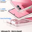 360° Magnetic Stand Case for Galaxy Z Flip 7 【Fit for MagSafe & Pixelsnap】 Cover with Ring Holder 【Shockproof Protective】 Cell Phone Samsung Galaxy Z Flip 7 Case - Pink