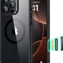 ESR for iPhone 16 Pro Case, Compatible with MagSafe, Shockproof Military-Grade Protection, Magnetic Phone Case for iPhone 16 Pro, Classic Hybrid Case (HaloLock), Clear Black