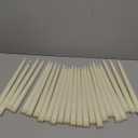 Treela 24 Pcs Flameless Taper Candles Battery Operated Bulk Fake 11 Inch Candles Light LED Candlesticks Flickering Tapered for Wedding Halloween Christmas Decoration(Ivory,Basic)