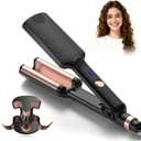 Crimper Hair Tool, Mini Hair Crimper for Women Heating up 390F, Waver Curling Iron with Negative Ions, Double Voltage Crimping Iron for All Style (9.5 Inch/1.5 Inch)