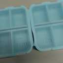 Foldable Weekly Pill Organizer 2 Times a Day with 2 Extra Compartments - Etched Labels - Portable 7 Day AM PM Medicine Box, Week Daily Travel Pill Case Holder for Vitamin, Supplement -Sky Blue