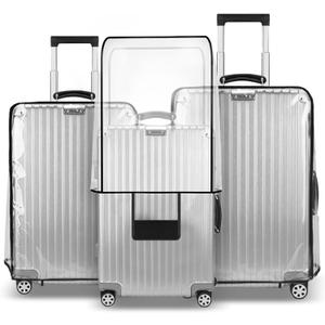T Tersely 3 Pieces Luggage Cover Protectors, for 20 24 28 inch luggage Clear PVC Suitcase Cover Set,Waterproof Suitcase Protective Covers for Tsa Approved for Travel