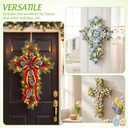 Wire Cross Wreath Frame: 2Pcs Cross Shaped Metal Wire Wreath Frame Form Floral Garden s Metal for Easter Christmas Holiday Church DIY Craft Project - 16 Inch