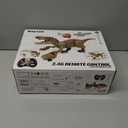 Remote Control Tyrannosaurus Rex Dinosaur Toys for Kids 3-5, 5-7, 8-12, RC T Rex Dino Robot Toy with Spray, Roar & Light, Birthday for 3 4 5 6 7 8 9 10 11 12 Year Old Boys (Brown)