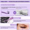 Eyelash Applicator Tool 3 PCS Lash Applicator Tool Kit Lash Tweezers for Eyelash Extensions Application Tool and Removal Purple,3 PCS