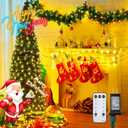 LED Christmas Net Lights, 300LED 32FT Waterproof String Lights with Timer Remote, Tree Trunk Wrap Christmas Net Lights for Indoor Outdoor Home Tree Palm Pillar Xmas Party Yard Decoration, Warm White