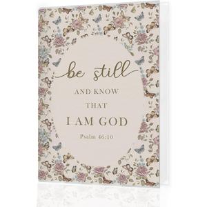 Christian Photo Album 4x6 Hold 36 Photos, Be Still and Know That I Am God Bible Verse Small Photo Album Picture Memory Book Keepsake for Family Wedding Anniversary Travel Vacation