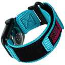 Nereides Compatible with Apple Watch Series 11 Band Series 10/9/8/7/6/5/4/SE/SE2/SE3/Ultra 3/2/1, Nylon Sports Strap with Woven Design for 49mm/46mm/45mm/44mm (L, Al Aqua)