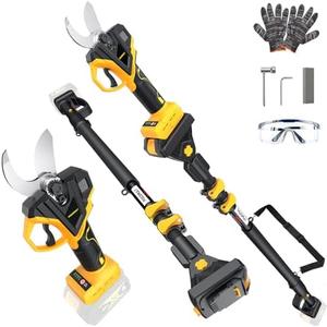 2-In-1 Electric Pruning Shears for De-walt 20v Max Battery, 1.6" Cutting Diameter Cordless Pole Pruners 20v - Brushless Motor, 4 Modes Electric Pruning Shears for Gardening & Tree Trimmer (No Battery)