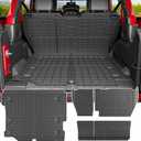 powoq Cargo Mat Compatible with 2018-2025 Jeep Wrangler JL Unlimited 4 Door Backrest Mat Trunk Mat TPE Replacement for 18-25 Jeep Wrangler JL 4X4 Accessories (Fit 18-25 JL 4X4,Trunk Mat+Backrest Mat)