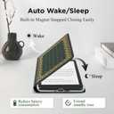 Magnetic Detachable Book Cover Case for 7" Kindle Paperwhite 12th Gen 2024 and Kindle Colorsoft Signature Edition, Slim PU Leather Case with Auto Wake/Sleep (Ornate Green)