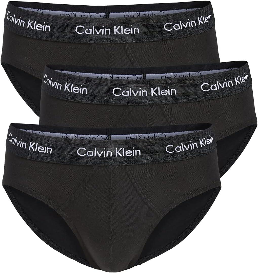 Calvin Klein Men's Cotton Stretch 3-Pack Brief (Black, M)