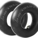 4.10/3.50-4 Heavy Duty Replacement Inner Tube with TR-87 Bent Valve Stem (2-Pack) - for Wheelbarrows, Mowers, Hand Trucks and More 3.50-4 Tire