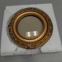 97 Decor Gold Vintage Picture Frame 4.5x4.5 - Antique Gold Picture Frame For Tabletop And Wall Hanging, Golden Round Frames 4.5x4.5, Rustic Decorative Ornate Frames 4.5 x 4.5 For Home Bedroom Decor