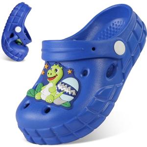 Kids Clogs for Boys Girls Lightweight Slip-On Sandals Water Shoes Beach Pool Slippers for Toddler/Little Kid (Royal Blue) 24/8