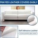 Leather Repair Patch, 17X79 Inch Self Adhesive Leather Repair, Large Vinyl Patch Tape for Couches, Furniture, Car Seats, Cabinets, Wall, Handbags 17X79 Inch, White