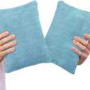 2 Pack Small Pillow, Cooling Memory Foam Mini Pillow 11 X 7 Inches for Sleeping, Travel, Nap and Neck, Knee, Lumbar Support, Tiny Cushion for Pet, Dogs (Blue)