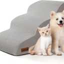 Aodisman Dog Stairs for Small Dogs and Cats,3-Step Pet Ramp for Couch,Chair
15.7" H Non-Slip Sturdy Dog Steps with Curved Ramp for Senior,Short-Legged Dogs,Puppy and Cats to Reach Sofa or Chair