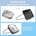 Grease Cup Drip Pan for Nexgrill 720-0830H 720-0830D 720-0896, Grease Tray Replacement Grill Catcher Drip Pan Box for 720-0882A 720-0888S 720-0898 for Cuisinart CGG-7400, 15pack Aluminum Foil Liner