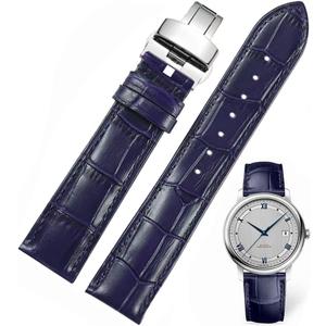 Genuine Leather Watch Bands, Italian Alligator Grain Embossed Watch Straps,Quick Release Replacement Deployment Buckle Leather Watch Straps 12mm 14mm 15mm 16mm 17mm 18mm 19mm 20mm 21mm 22mm 23mm 24mm