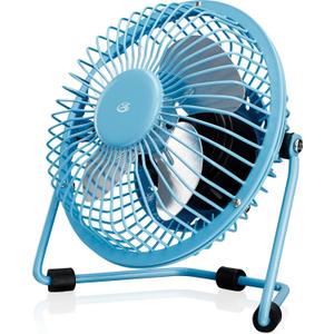 GPX Mini 4" USB Personal Fan, Compatible with Computers, Laptops, Portable Chargers, Blue (AU25BU)