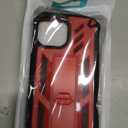 FNTCASE for iPhone 15 Case: for iPhone 14 Case & iPhone 13 Case [Built-in Screen Protector & Kickstand] [Military Grade Drop Protection] Heavy Duty Full Protective Shockproof TPU Phone Cover - Red