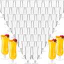 Norme 48 Pack Hurricane Glass Plastic Bulk 15 oz Break Resistant Pia Colada Cocktail Glasses Reusable Acrylic Clear Tulip Drinking Cups for Wedding Spring Summer Party Cocktails Beer Wine Juice, 3.27 x 8.11 x 2.95 inches