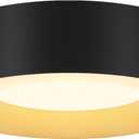 Modern Flush Mount Ceiling Lights,Minimalist 12.5IN Round Close to Ceiling Light Fixture,Black and Gold Metal Ceiling Lighting Lamp for Entryway,Hallway,Kitchen,Bedroom