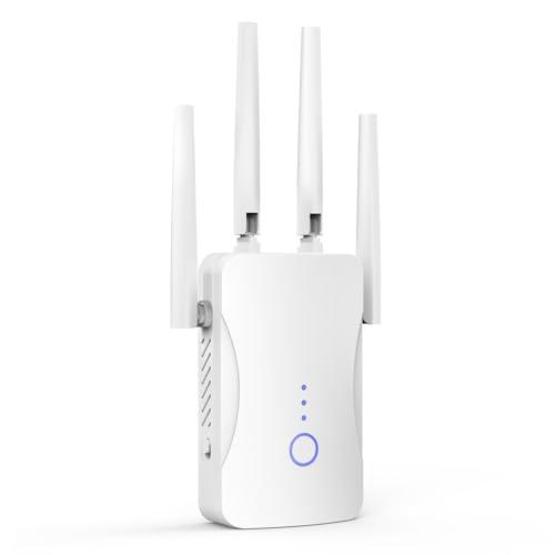 2026 WiFi Extender Signal Booster - 2.4GHz 300Mbps WiFi Booster for Home, Covers Up to 9999 Sq. Ft, Easy Setup, Ethernet Port & Access Point, Stable Internet Performance with 60+ Devices （White）