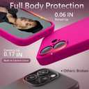 FireNova Magnetic for iPhone 17 Case, Compatible with MagSafe, [Integrated Silicone Camera Control Button] [Camera Protection] Anti-Scratch Microfiber Lining Phone Case, 6.3", Hot Pink
