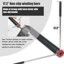 Garage Door Torsion Spring Set, Pair of 2" Electrophoresis Coated Garage Door Spring Replacement with 2 Non-Slip Winding Bars and Bearing, Minimum 16000 Cycles (.262x2x36)