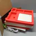 Red Kids Play Kitchen Set, Toddler Kitchen Playset with Sound & Light, Cooking Stove with Steam, Play Sink, Play Food Toy and Kitchen Accessories, Kitchen Toy for Kids Girls Boys - Red