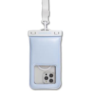 Sonix Waterproof Phone Pouch - Floating Phone Case Dry Bag w/Crossbody Lanyard - Beach Cruise Travel Essentials - Compatible w/All Devices, Touchscreen Friendly | Jelly Blue