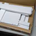 UTEX 4-Tier Ladder Shelf, Freestanding Bathroom Shelf, Open Wood Shelving Unit, Bathroom Floor Ladder Shelf (White)