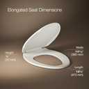 KOHLER K-4774-96 Brevia Elongated Toilet Seat with Quick-Release Hinges And Quick-Attach Hardware For Easy Clean, Biscuit