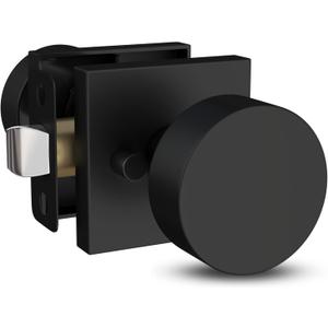 Mega Handles SUANA Privacy Door Knob for Hallway, Closet and Bathroom, Reversible Heavy Duty Design Door Knobs, Fits All Standard Door Sizes Screws Included - Matte Black (1 Pack)