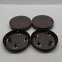 4 Packs Plant Caddy with Hidden Wheels 10 Inch Rolling Plant Stand Heavy Duty Plant Dolly with Casters Indoor and Outdoor Plants Plant Roller Base Large Plant Cart Pot Saucers with Wheels, Brown