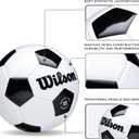 WILSON Traditional Soccer Ball - Size 5, Black/White