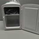 Iceblue Mini Fridge, Retro 4 Liter /6 Cans Tiny Fridge, AC Plug & 12V Car Charger Small Refrigerator, Compact & Portable 4A Cooling Mini Refrigerator for Bedroom, Car, Office, Dorm, Gift (White)