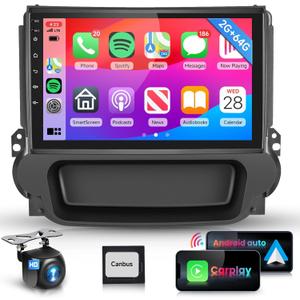 2G 64G for Chevy Malibu 2009 2010 2011 2012 2013 2014 Car Stereo Radio with 9 inch HD IPS Touch Screen CarPlay Android Auto MirrorLink BT EQ GPS WiFi AHD Rear Camera 28 UIs