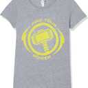 Marvel Little, Big Classic Thor Power Girls Short Sleeve Tee Shirt (XS)