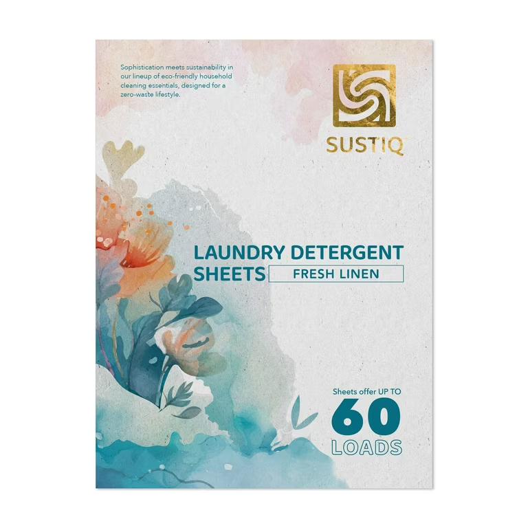 Laundry Detergent Sheets Fresh Linen 60 Loads