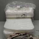 AAAAAcessories D-Shaped Chair Cushions, 2" Thick Dining Chair Pads with Ties and Removable, Machine-Washable Cover, 17" x 16", Set of 6, Oatmeal Beige